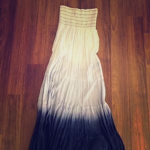 Strapless long maxi dress